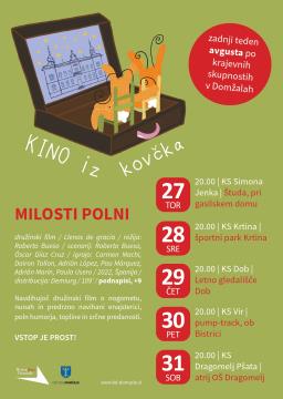 Razpored filmskih projekcij Kina iz kovčka